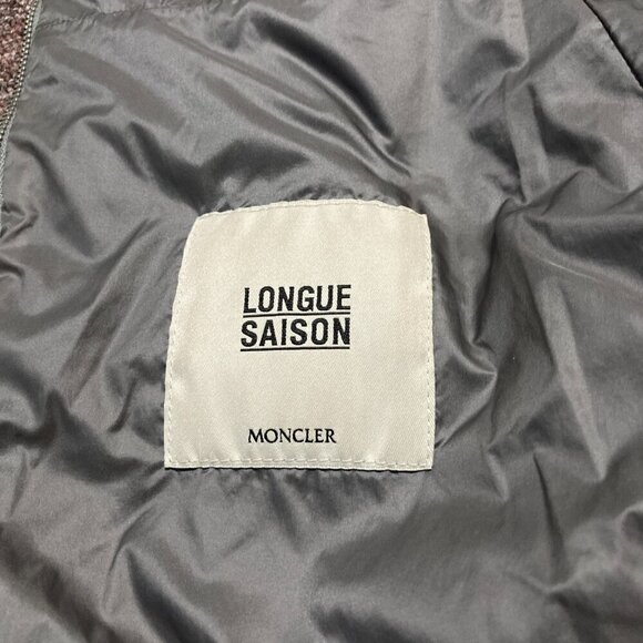 Moncler Women's Size 2 Agatelon Zipped Quilted Puffer Coat Silver Grey - Picture 8 of 16